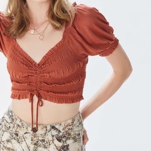 Urban Outfitters | Shay Cinched Puff Sleeve Top